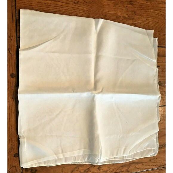 Vintage Styled by Miss Carrie J Rayon Sheer Ivory 30" x 30" Scarf - Picture 4 of 12